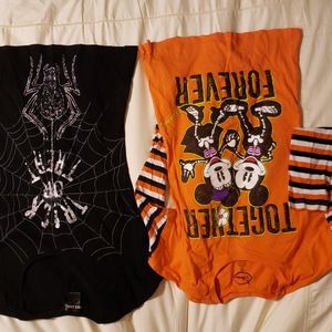 Two Halloween shirts Disney Mickey Mouse and Minnie Mouse Wet Seal
